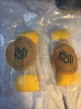 Mercury Maia Yellow Shoe Laces - Pair set of 2